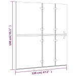 vidaXL Cabină de duș pliabilă, alb, 120x140 cm, ESG vidaXL Cabină de duș pliabilă, alb, 120x140 cm, ESG