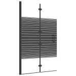 vidaXL Cabină de duș pliabilă, negru, 80x140 cm, ESG vidaXL Cabină de duș pliabilă, negru, 80x140 cm, ESG