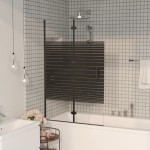 vidaXL Cabină de duș pliabilă, negru, 80x140 cm, ESG vidaXL Cabină de duș pliabilă, negru, 80x140 cm, ESG