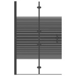 vidaXL Cabină de duș pliabilă, negru, 80x140 cm, ESG vidaXL Cabină de duș pliabilă, negru, 80x140 cm, ESG