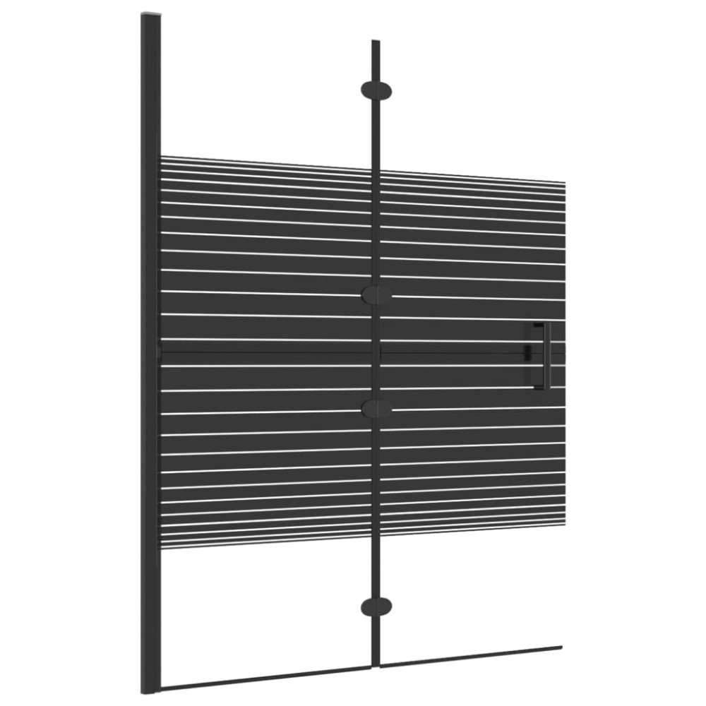 vidaXL Cabină de duș pliabilă, negru, 100x140 cm, ESG