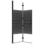 vidaXL Cabină de duș pliabilă, negru, 100x140 cm, ESG vidaXL Cabină de duș pliabilă, negru, 100x140 cm, ESG