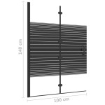 vidaXL Cabină de duș pliabilă, negru, 100x140 cm, ESG vidaXL Cabină de duș pliabilă, negru, 100x140 cm, ESG