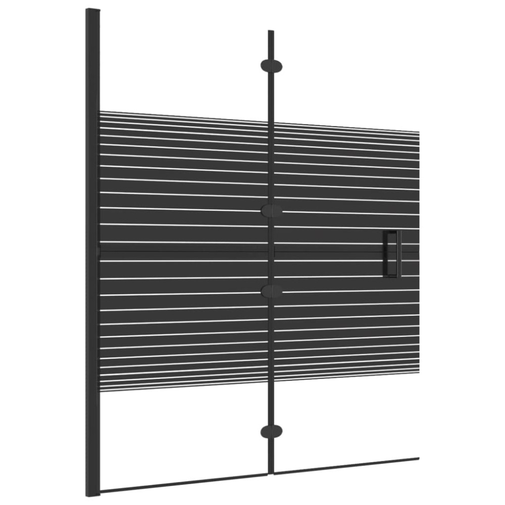 vidaXL Cabină de duș pliabilă, negru, 120x140 cm, ESG