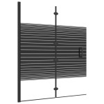 vidaXL Cabină de duș pliabilă, negru, 120x140 cm, ESG vidaXL Cabină de duș pliabilă, negru, 120x140 cm, ESG