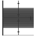 vidaXL Cabină de duș pliabilă, negru, 120x140 cm, ESG vidaXL Cabină de duș pliabilă, negru, 120x140 cm, ESG