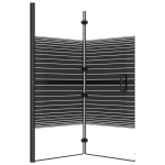 vidaXL Cabină de duș pliabilă, negru, 120x140 cm, ESG vidaXL Cabină de duș pliabilă, negru, 120x140 cm, ESG