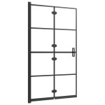 vidaXL Cabină de duș pliabilă, negru, 80x140 cm, ESG vidaXL Cabină de duș pliabilă, negru, 80x140 cm, ESG