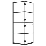 vidaXL Cabină de duș pliabilă, negru, 100x140 cm, ESG vidaXL Cabină de duș pliabilă, negru, 100x140 cm, ESG