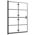vidaXL Cabină de duș pliabilă, negru, 100x140 cm, ESG vidaXL Cabină de duș pliabilă, negru, 100x140 cm, ESG