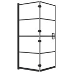 vidaXL Cabină de duș pliabilă, negru, 120x140 cm, ESG vidaXL Cabină de duș pliabilă, negru, 120x140 cm, ESG