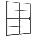 vidaXL Cabină de duș pliabilă, negru, 120x140 cm, ESG vidaXL Cabină de duș pliabilă, negru, 120x140 cm, ESG