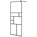 vidaXL Paravan de duș walk-in negru 80x195 cm sticlă ESG transparentă vidaXL Paravan de duș walk-in negru 80x195 cm sticlă ESG transparentă