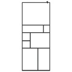 vidaXL Paravan de duș walk-in negru 80x195 cm sticlă ESG transparentă vidaXL Paravan de duș walk-in negru 80x195 cm sticlă ESG transparentă