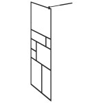 vidaXL Paravan de duș walk-in negru 80x195 cm sticlă ESG transparentă vidaXL Paravan de duș walk-in negru 80x195 cm sticlă ESG transparentă