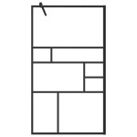 vidaXL Paravan de duș walk-in negru 90x195 cm sticlă ESG transparentă vidaXL Paravan de duș walk-in negru 90x195 cm sticlă ESG transparentă