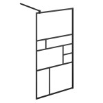 vidaXL Paravan de duș walk-in negru 90x195 cm sticlă ESG transparentă vidaXL Paravan de duș walk-in negru 90x195 cm sticlă ESG transparentă