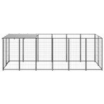 vidaXL Padoc pentru câini, negru, 330x110x110 cm, oțel vidaXL Padoc pentru câini, negru, 330x110x110 cm, oțel
