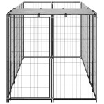 vidaXL Padoc pentru câini, negru, 330x110x110 cm, oțel vidaXL Padoc pentru câini, negru, 330x110x110 cm, oțel