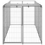 vidaXL Padoc pentru câini, argintiu, 330x110x110 cm, oțel vidaXL Padoc pentru câini, argintiu, 330x110x110 cm, oțel