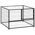 vidaXL Padoc pentru câini, negru, 100x100x70 cm, oțel vidaXL Padoc pentru câini, negru, 100x100x70 cm, oțel