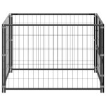 vidaXL Padoc pentru câini, negru, 100x100x70 cm, oțel vidaXL Padoc pentru câini, negru, 100x100x70 cm, oțel
