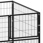 vidaXL Padoc pentru câini, negru, 200x100x70 cm, oțel vidaXL Padoc pentru câini, negru, 200x100x70 cm, oțel