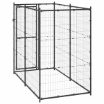 vidaXL Padoc pentru câini de exterior, 110x220x180 cm, oțel