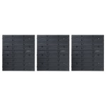 vidaXL Set cutii depozitare, 48 piese, panouri perete, albastru&negru vidaXL Set cutii depozitare, 48 piese, panouri perete, albastru&negru