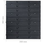 vidaXL Set cutii depozitare, 48 piese, panouri perete, albastru&negru vidaXL Set cutii depozitare, 48 piese, panouri perete, albastru&negru
