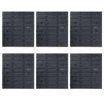 vidaXL Set cutii depozitare 96 piese cu panouri de perete, roșu&negru vidaXL Set cutii depozitare 96 piese cu panouri de perete, roșu&negru