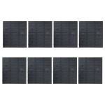vidaXL Set cutii depozitare 128 piese, panouri perete, albastru&negru vidaXL Set cutii depozitare 128 piese, panouri perete, albastru&negru