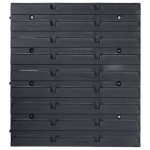 vidaXL Set cutii depozitare 128 piese, panouri perete, albastru&negru vidaXL Set cutii depozitare 128 piese, panouri perete, albastru&negru