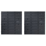 vidaXL Set cutii depozitare 71 piese, cu panouri de perete, roșu&negru vidaXL Set cutii depozitare 71 piese, cu panouri de perete, roșu&negru