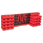 vidaXL Set cutii depozitare 80 piese cu panouri de perete, roșu&negru vidaXL Set cutii depozitare 80 piese cu panouri de perete, roșu&negru