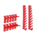 vidaXL Set cutii depozitare 80 piese cu panouri de perete, roșu&negru vidaXL Set cutii depozitare 80 piese cu panouri de perete, roșu&negru