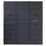 vidaXL Set cutii depozitare 141 piese cu panouri de perete, roșu&negru vidaXL Set cutii depozitare 141 piese cu panouri de perete, roșu&negru