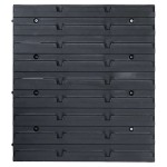 vidaXL Set cutii depozitare 136 piese cu panouri de perete, roșu&negru vidaXL Set cutii depozitare 136 piese cu panouri de perete, roșu&negru