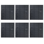vidaXL Set cutii depozitare, 96 piese, panouri perete, albastru&negru vidaXL Set cutii depozitare, 96 piese, panouri perete, albastru&negru