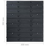 vidaXL Set cutii depozitare, 96 piese, panouri perete, albastru&negru vidaXL Set cutii depozitare, 96 piese, panouri perete, albastru&negru