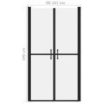 vidaXL Ușă cabină de duș, mată, (98-101)x190 cm, ESG vidaXL Ușă cabină de duș, mată, (98-101)x190 cm, ESG