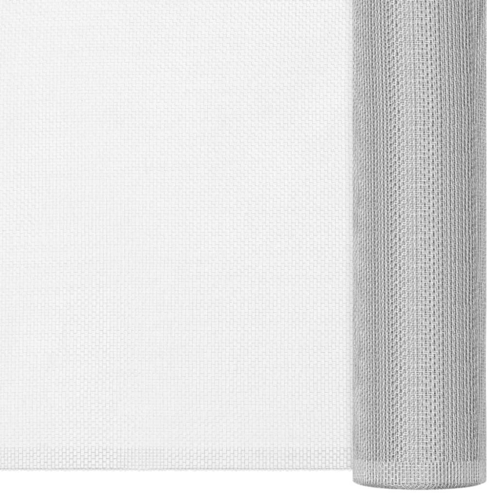 vidaXL Plasă de sârmă, argintiu, 80x500 cm, aluminiu