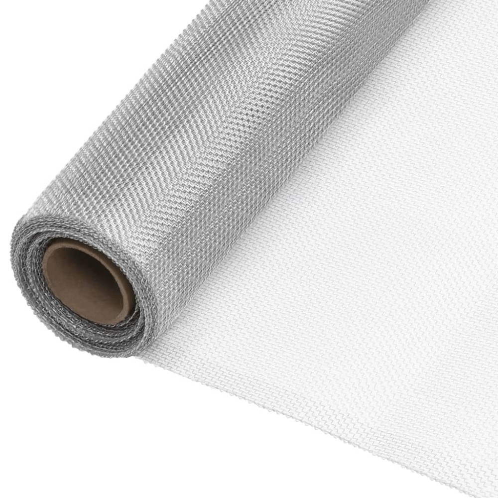 vidaXL Plasă de sârmă, argintiu, 80x1000 cm, aluminiu