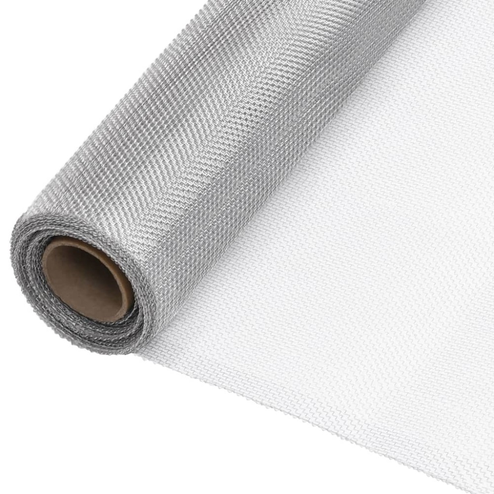 vidaXL Plasă de sârmă, argintiu, 112x1000 cm, aluminiu