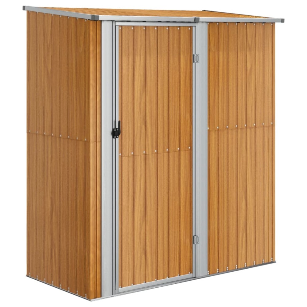 vidaXL Șopron de grădină 180,5x97x209,5 cm oțel galvanizat aspect lemn