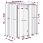 vidaXL Șopron de grădină 180,5x97x209,5 cm oțel galvanizat aspect lemn vidaXL Șopron de grădină 180,5x97x209,5 cm oțel galvanizat aspect lemn