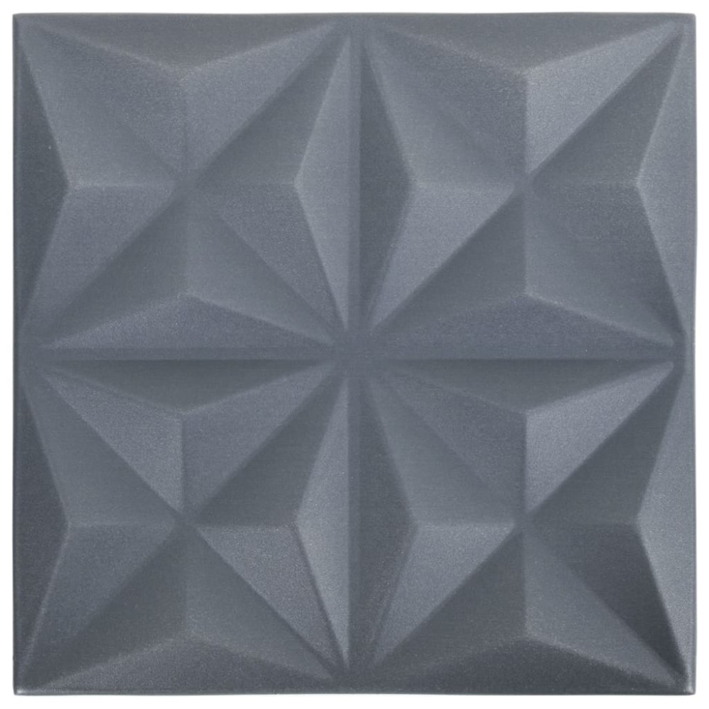 vidaXL Panouri de perete 3D 24 buc. gri 50x50 cm model origami 6 m²