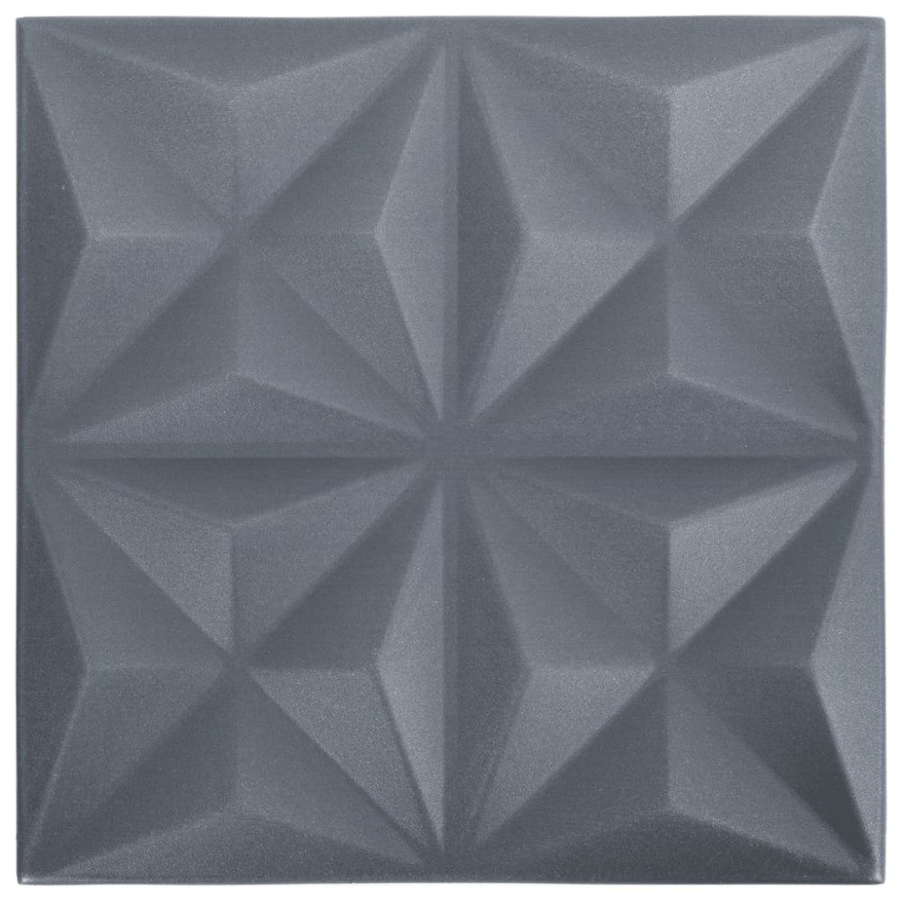 vidaXL Panouri de perete 3D 48 buc. gri 50x50 cm model origami 12 m²
