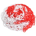 vidaXL Lanțuri de avertizare, roșu și alb, 30 m, Ø4 mm, plastic vidaXL Lanțuri de avertizare, roșu și alb, 30 m, Ø4 mm, plastic