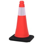vidaXL Conuri rutiere reflectorizante cu baze grele 4 buc. 50 cm vidaXL Conuri rutiere reflectorizante cu baze grele 4 buc. 50 cm